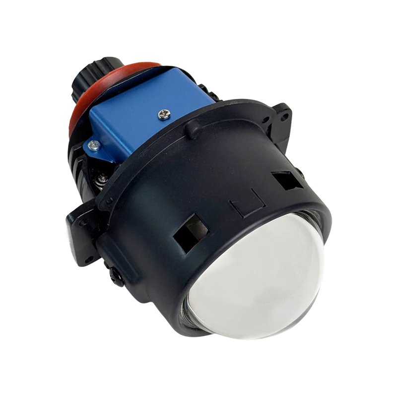 What key roles does the 2.5-inch light output lens play in the projection system?