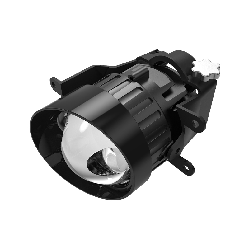 How can I adjust the color temperature of a dual-laser led fog light to reduce glare in rain and fog?